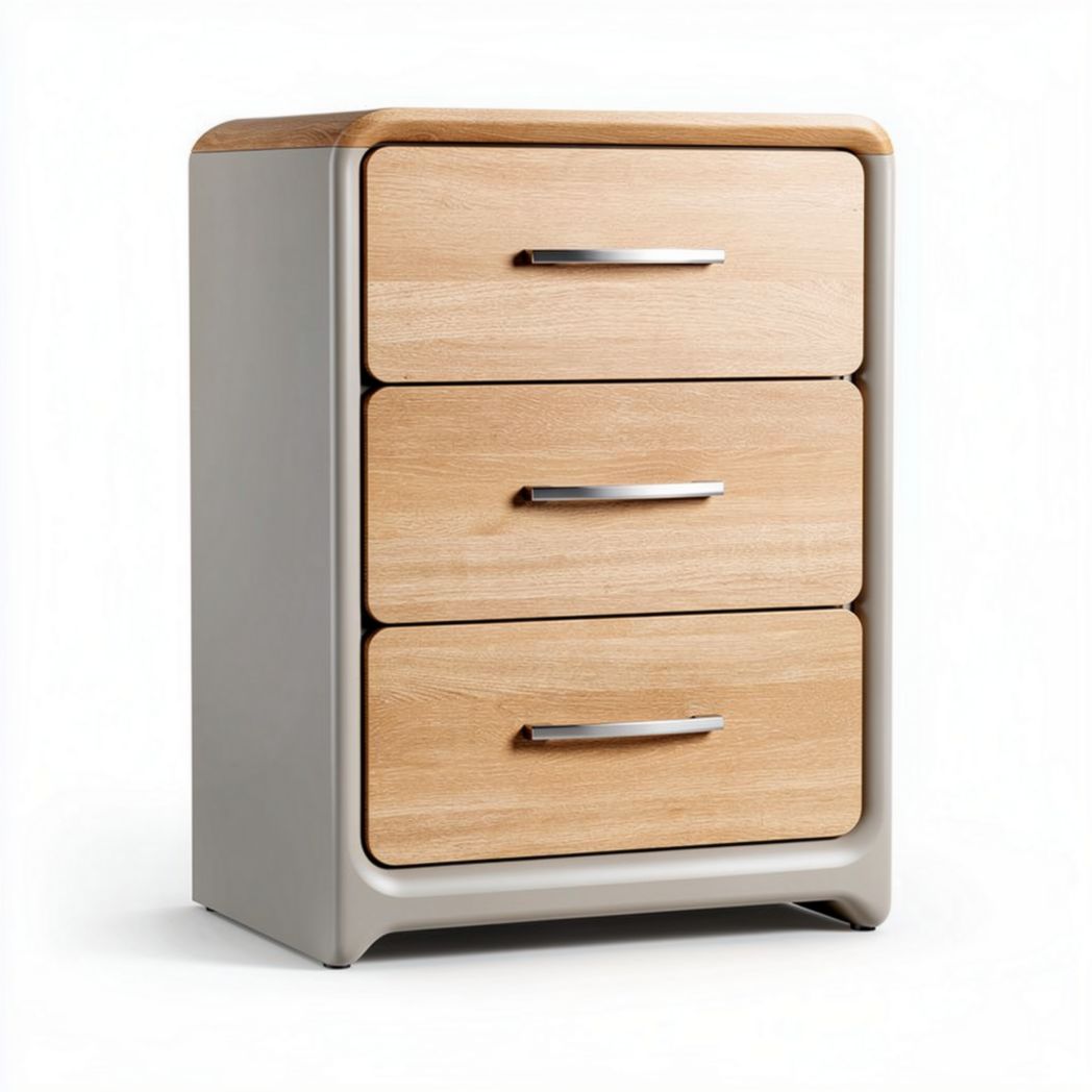 Commode en bois et plastique avec trois tiroirs dimensions 45 x 40 x 60cm