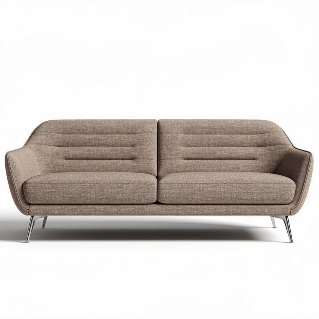 Canapé en tissu beige 180 x 80 x 75cm pour salon contemporain